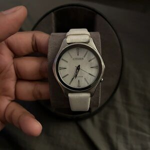 Citizen Eco-Drive Silver and White Watch